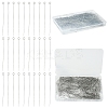 800Pcs 304 Stainless Steel Eye Pins STAS-YW0003-03-1
