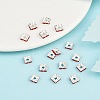 Brass Rhinestone Spacer Beads X1-RSB072-08S-4