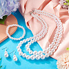 ABS Plastic Imitation Pearl Beads Jewelry Set SJEW-TAC00004-5