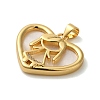 Brass Micro Pave Clear Cubic Zirconia Pendants KK-K345-05G-02-2