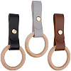 3Pcs 3 Colors PU Leather Towel Holder HJEW-CN0001-36-1