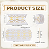 20 Sets Hot Stamping Pillow Cardboard Paper Printed Candy Boxes CON-LP0001-08-2