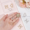 8Pcs 4 Style Brass Crystal Rhinestone Shoe Decoration FIND-HY0003-22-3
