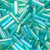 Transparent Colours Rainbow Glass Bugle Beads GLAA-WH0055-32M-1