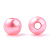 Spray Painted ABS Plastic Imitation Pearl Beads OACR-T015-05B-16-1