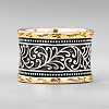 Brass Wide Band Finger Rings for Women WG6EEAC-01-2