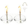 Transparent Glass Candle Holders with Candle Wick DIY-WH0308-996A-1