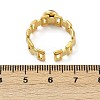 316 Stainless Steel with Natural Mixed Gemstone Cuff Rings RJEW-Z098-01G-12-5