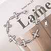 304 Stainless Steel Link Bracelets for Women BJEW-Q041-01B-P-1