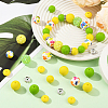 64Pcs Round & Rondelle Food Grade Eco-Friendly Silicone Beads SIL-SP0001-19C-5