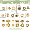 360Pcs 12 Styles Tibetan Style Alloy Spacer Beads FIND-PH0023-79AG-2