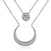 925 Sterling Silver Tiered Necklaces NJEW-BB33982-1