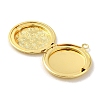Rack Plating Brass Locket Pendants KK-K277-06G-2