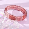 Rectangle Natural Strawberry Quartz Beaded Stretch Bracelets for Women Men GG-CBA9ACE-C10-3