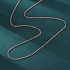 Brass Column Link Chain Necklaces for Women NJEW-D302-05RG-4