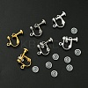 12Pcs 3 ColorS Brass Screw On Clip-on Earring Findings KK-FS0001-32-2