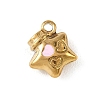 304 Stainless Steel Enamel Pendants STAS-G395-04G-1