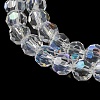 Electroplate Transparent Glass Beads Strands EGLA-A035-T6mm-L19-3
