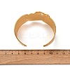 Summer 304 Stainless Steel Wide Cuff Bangles for Women Men BJEW-F511-01G-3