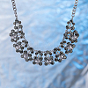 Fashion Women Jewelry Zinc Alloy Glass Rhinestone Bib Statement Choker Collar Necklaces NJEW-BB15143-D-9