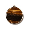 Natural Tiger Eye Pendants G-A213-01G-09-2