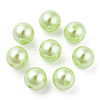 Spray Painted ABS Plastic Imitation Pearl Beads OACR-T015-05C-10-3