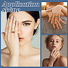 24Pcs 6 Styles 201 Stainless Steel Grooved Finger Ring Settings STAS-ME0003-12G-4