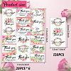 Leaf Paper Self Adhesive Mini Candy Bar Wrappers DIY-WH0604-004-2