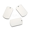 Tarnish Resistant 201 Stainless Steel Rectangle Mirror Polished Finish Stamping Blank Tag Pendants STAS-S031-03-2