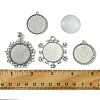 DIY Blank Tibetan Style Alloy Pendant Making Kit DIY-FS0005-76A-4