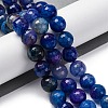 Natural Dragon Veins Agate(Dyed & Heated) Beads Strands G-K390-A08-01-1