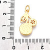 Brass Micro Pave Clear Cubic Zirconia Pendants KK-N268-80G-3