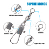 100Pcs Stainless Steel Solid Fishing Swivel Snaps Hook Connector Barrel Bearing FIND-FH0010-59-4