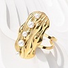 304 Stainless Steel Cuff Rings for Women LS-RJEW-D302-02G-06-1