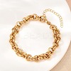 304 Stainless Steel Double Link Chain Bracelets for Women SA-H001-23G-1