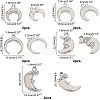 10Pcs 5 Style 304 Stainless Steel Pendants STAS-UN0024-67-4