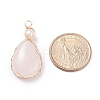 Natural Rose Quartz Copper Wire Wrapped Pendants PALLOY-JF01398-03-2