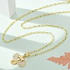 Brass Micro Pave Clear Cubic Zirconia Pendant Necklaces for Women NJEW-M084-02G-02-1