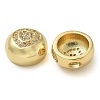 Rack Plating Brass Micro Pave Cubic Zirconia Pendants KK-K392-24G-2