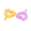 Luminous & Frosted Transparent Resin Cabochons RESI-T026-09M-2