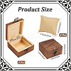 2Pcs Wooden Jewelry Trinket Storage Boxes with 2Pcs Cloth Bracelet Watch Pillows CON-BBC0001-16B-2