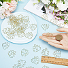 50Pcs Iron Paper Clips OFST-CP0001-05G-3