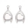 304 Stainless Steel Pendant Cabochon Settings STAS-T067-07P-1