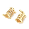 Rack Plating Brass Micro Pave Cubic Zirconia Beads KK-Z071-38G-2