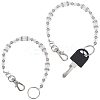 2Pcs Glass Keychain HJEW-SC0002-31-7