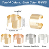 AHADERMAKER 40Pcs 4 Colors 304 Stainless Steel Ear Cuff Findings STAS-GA0001-35-2
