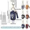 6Pcs 6 Colors ortable Empty Travel Bottle Keychains KEYC-SC0001-57B-2