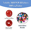 360Pcs 12 Colors Round Imitation Cat Eye Resin Beads OACR-TA0001-12-5