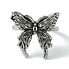Butterfly Alloy Open Rings for Women RJEW-K275-45AS-2