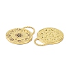 Brass Clear  Cubic Zirconia Pendants ZIRC-C024-27G-3